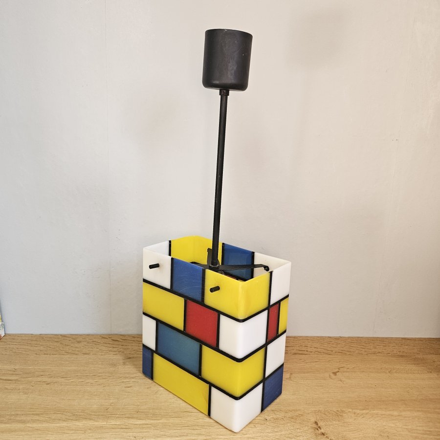 Postmodern Pendant Lamp in Piet Mondrian Style – Memphis Era, 1980s