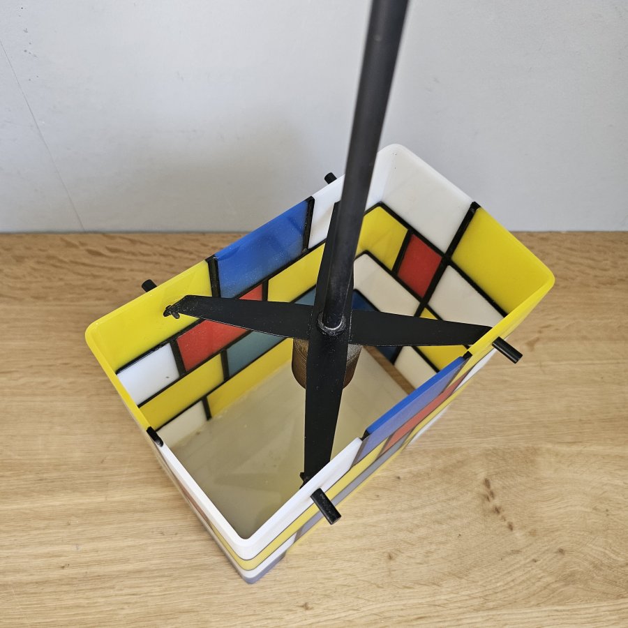 Postmodern Pendant Lamp in Piet Mondrian Style – Memphis Era, 1980s