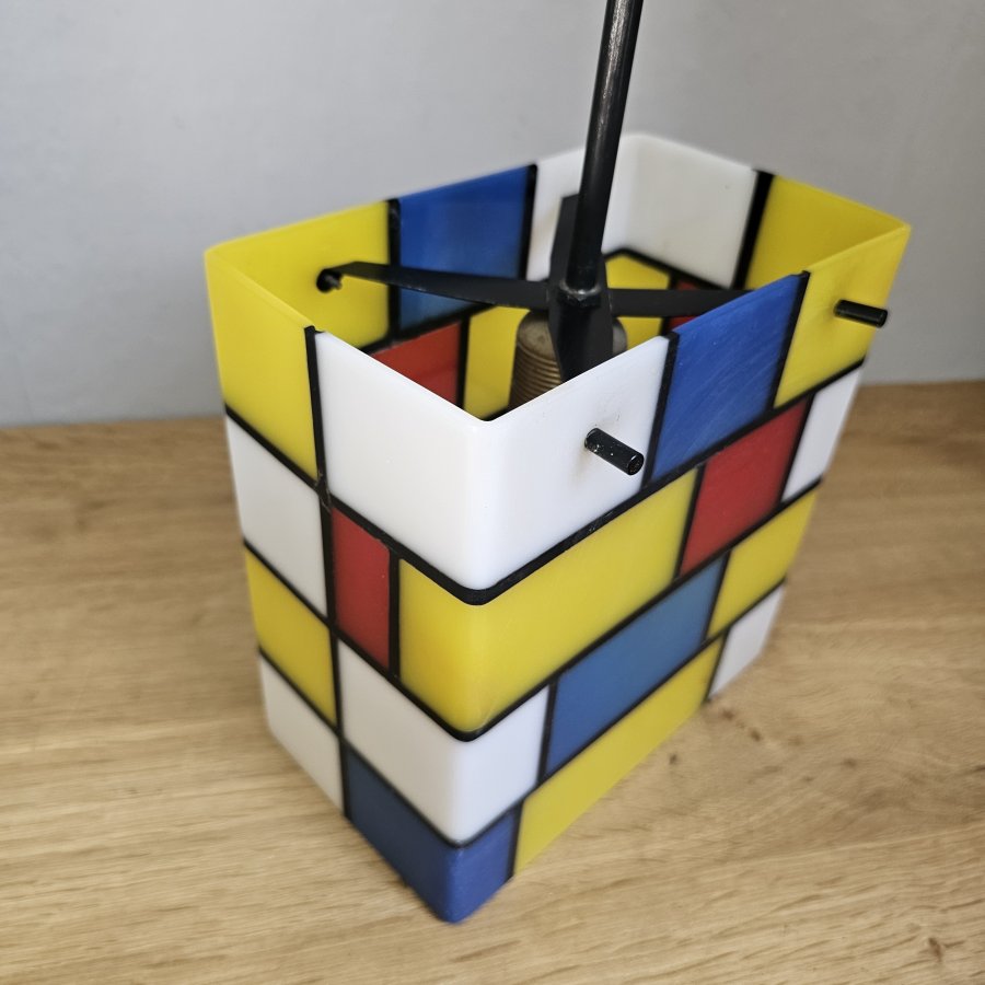Postmodern Pendant Lamp in Piet Mondrian Style – Memphis Era, 1980s