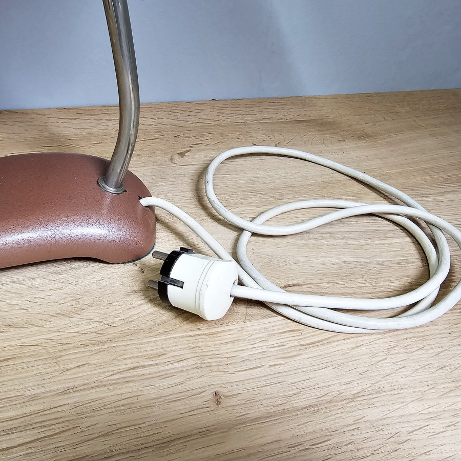 Große Vintage Arbeitsleuchte,  Schreibtischleuchte 50er Jahre, Helo ? Mushroomlampe, Industriedesign