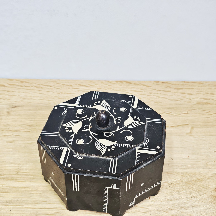 Art-Déco Holzschatulle – achteckig  um 1920/30
