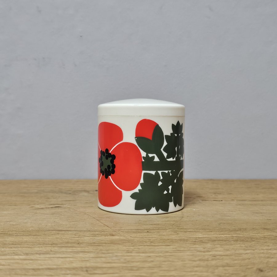 Laurids Lønborg Vorratsdose • Klatschmohn Dekor • Danish Melamin 70er