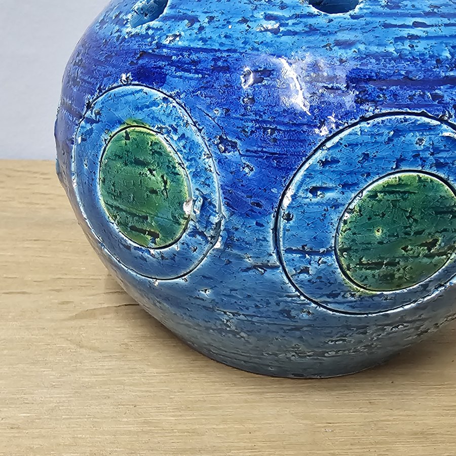 Bitossi Aldo Londi Flower Frog Ikano Pottery Vase Italy 1960s