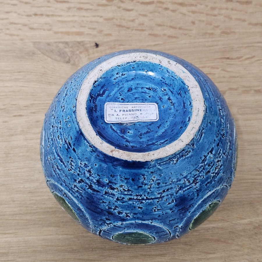 Bitossi Aldo Londi Flower Frog Ikano Pottery Vase Italy 1960s