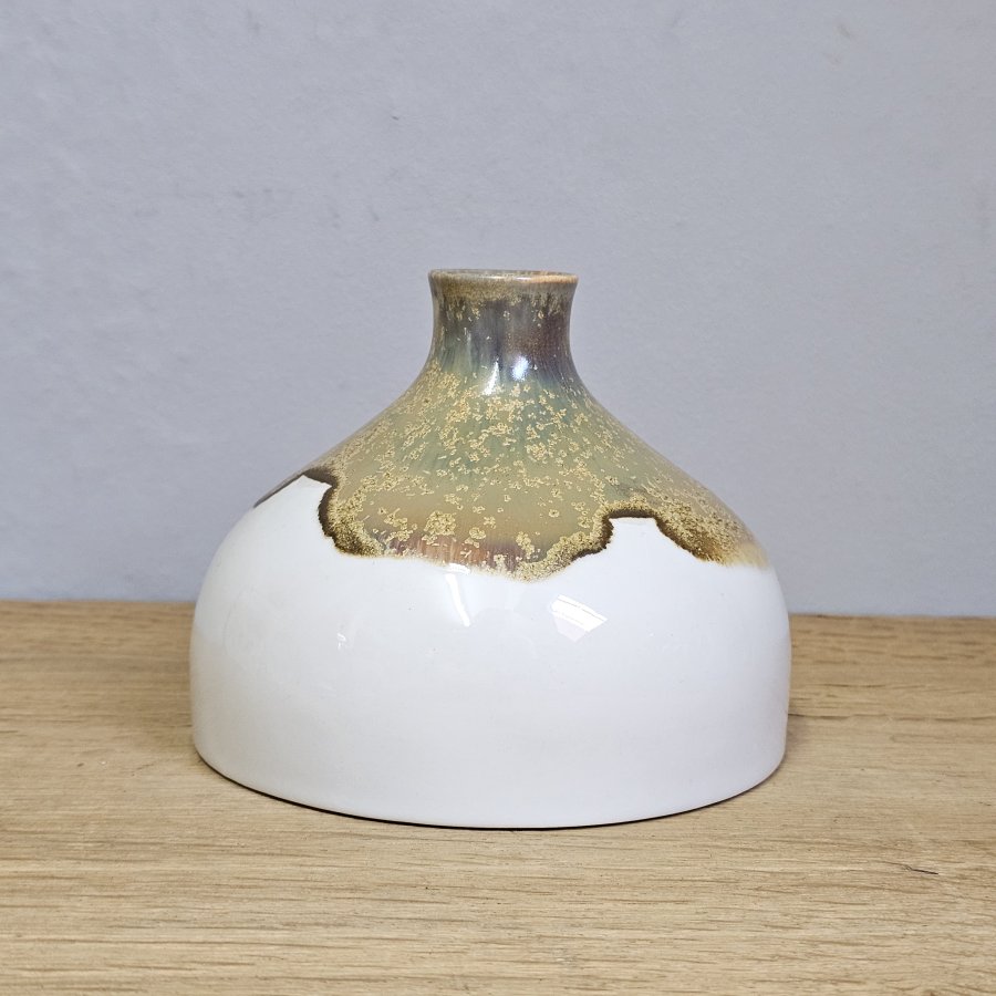Sgrafo Modern Vase 1970/11 Germany Peter Müller 60er 70er Jahre Kristallglasur