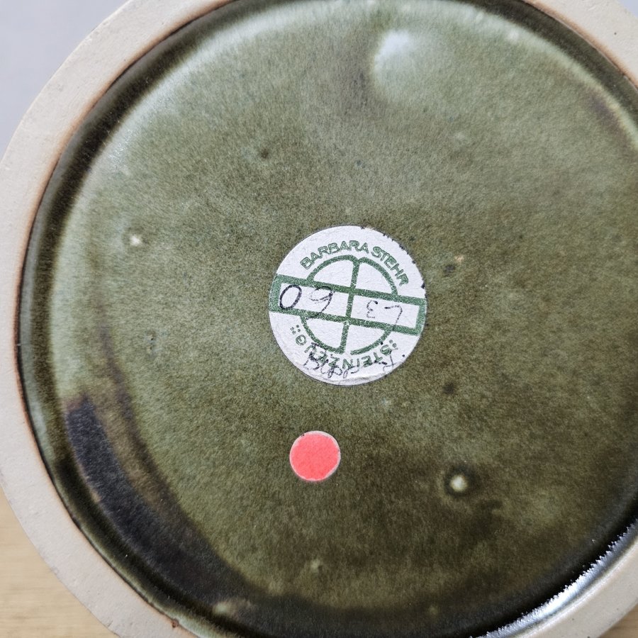 Barbara Stehr Studio Keramik Vase 20 cm 70er/80er Laufglasur