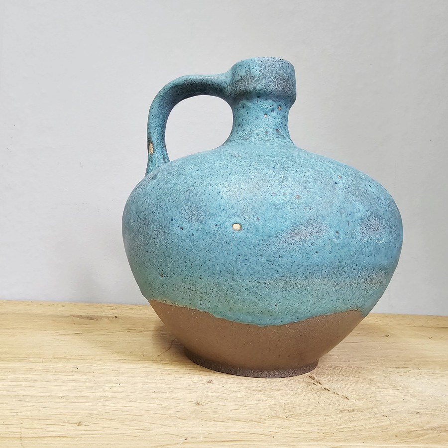 Ruscha Vase Form 340, azurblau , Entwurf Kurt Tschörner, 60er Jahre