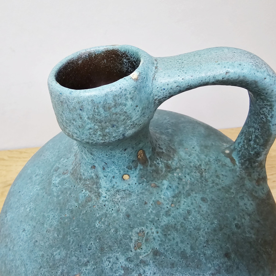 Ruscha Vase Form 340, azurblau , Entwurf Kurt Tschörner, 60er Jahre