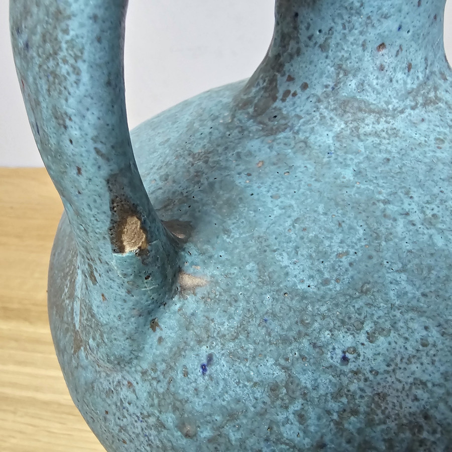 Ruscha Vase Form 340, azurblau , Entwurf Kurt Tschörner, 60er Jahre