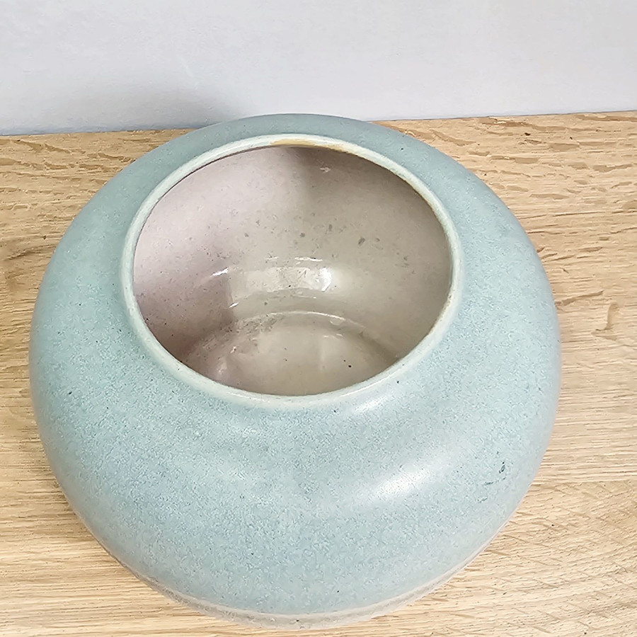 Scheurich Vase 551-13 · Mintgrün & Beige · Postmodern · West German Pottery 80er Jahre