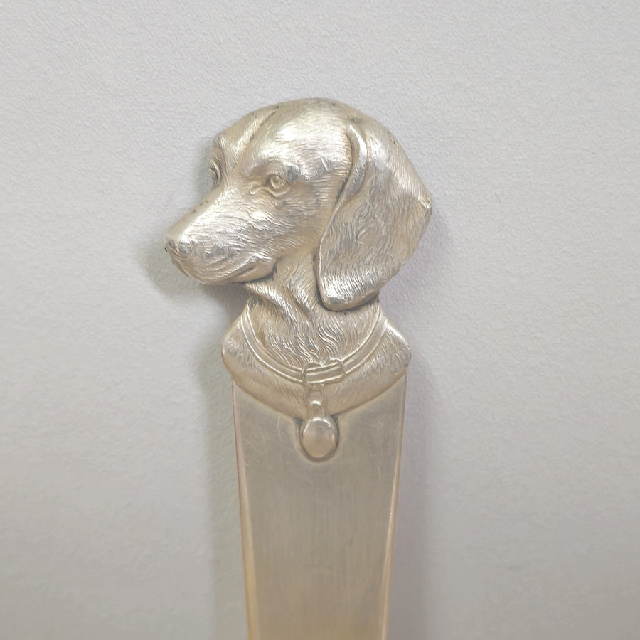 Letter Opener with Dog’s Head – WMF, c. 1920, with Ostrich Mark