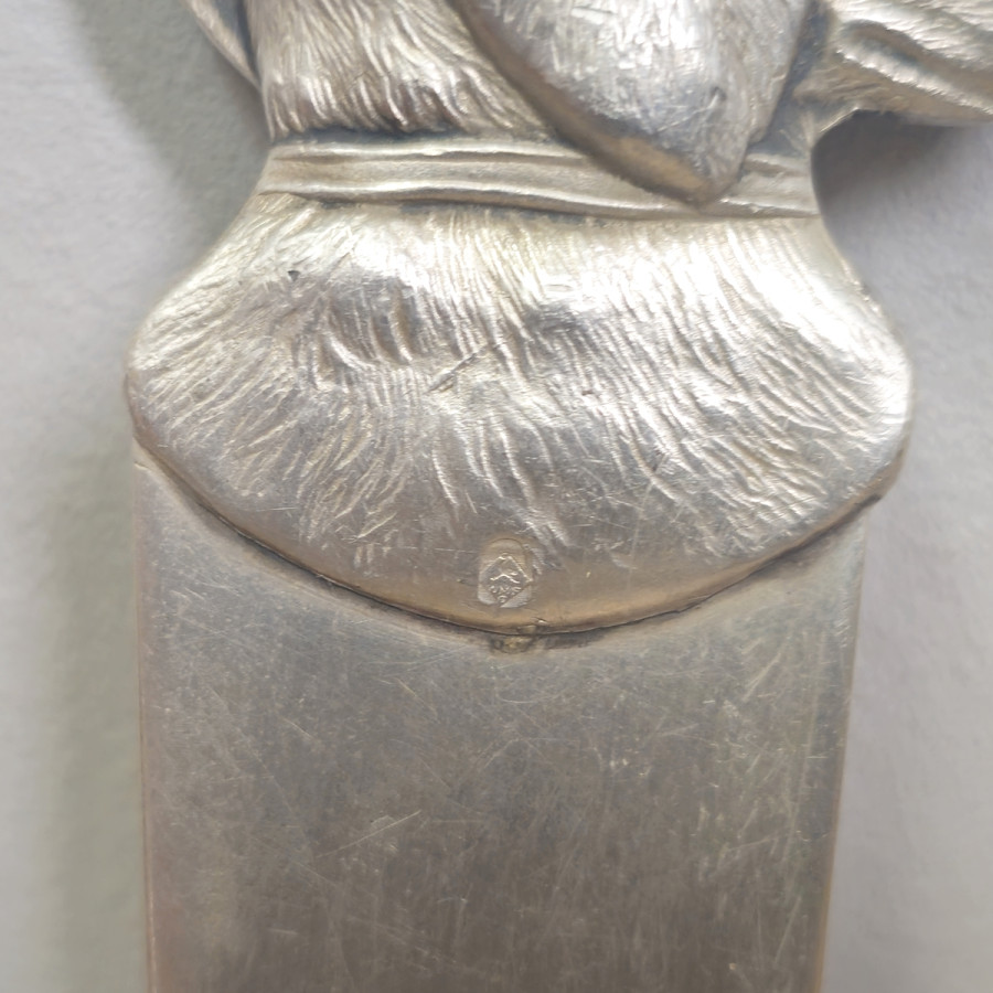 Letter Opener with Dog’s Head – WMF, c. 1920, with Ostrich Mark