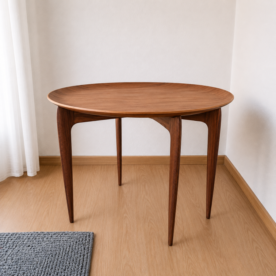 Vintage Fritz Hansen Tray Table Model 4508 – Teak – Willumsen & Engholm – Denmark 1958