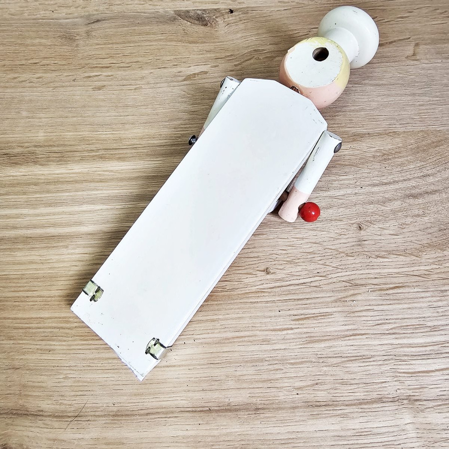 Memo roll holder, chef figure, 1960s/70s, wood