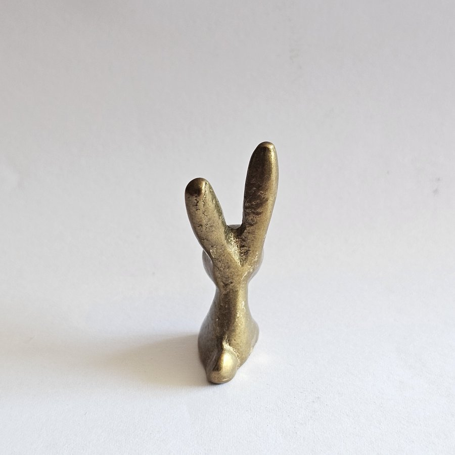 Walter Bosse Hase– Messingminiatur / Setzkastenfigur