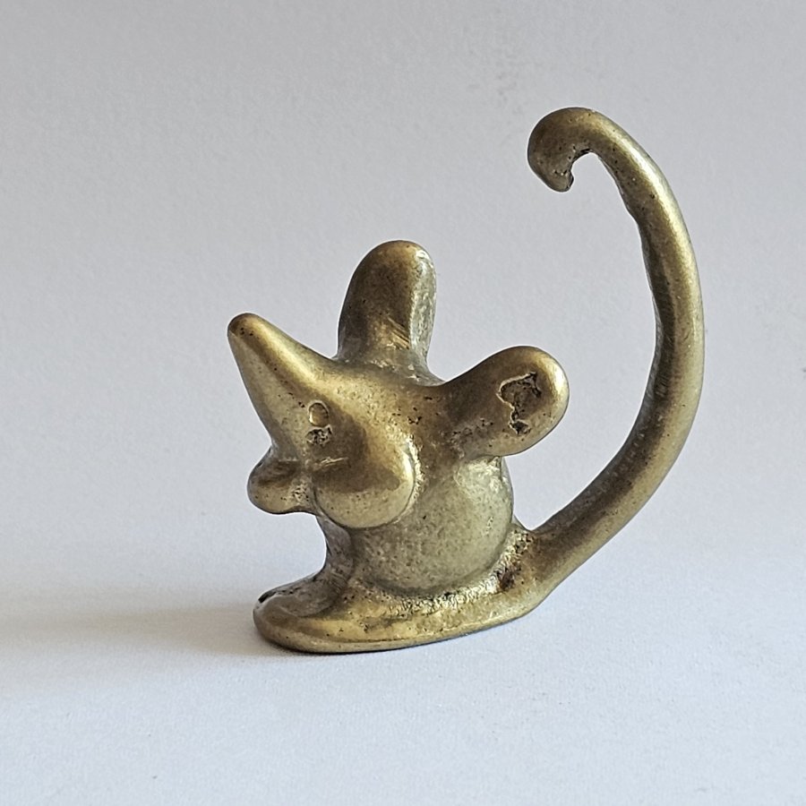 Walter Bosse Maus aus Messing – Vintage Miniatur