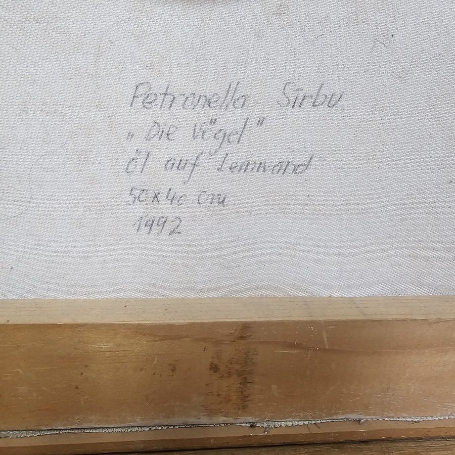 Petronella Sirbu „Die Vögel“ – Öl auf Leinwand, 1992 – kanadische Künstlerin