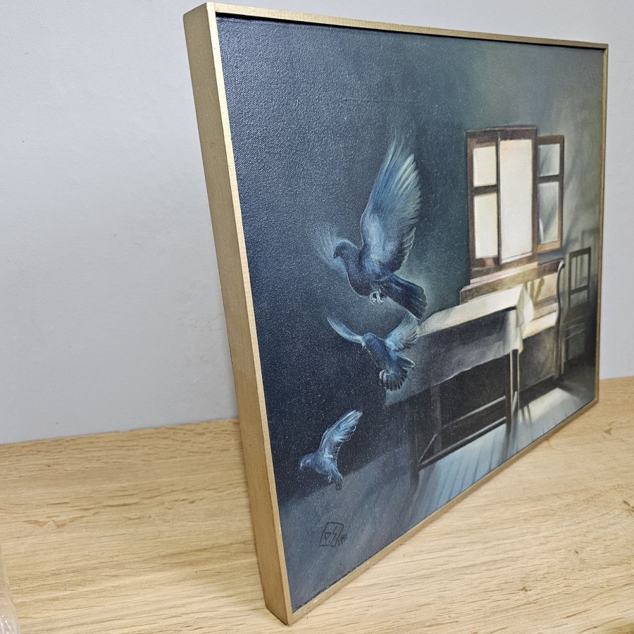 Petronella Sirbu „Die Vögel“ – Öl auf Leinwand, 1992 – kanadische Künstlerin