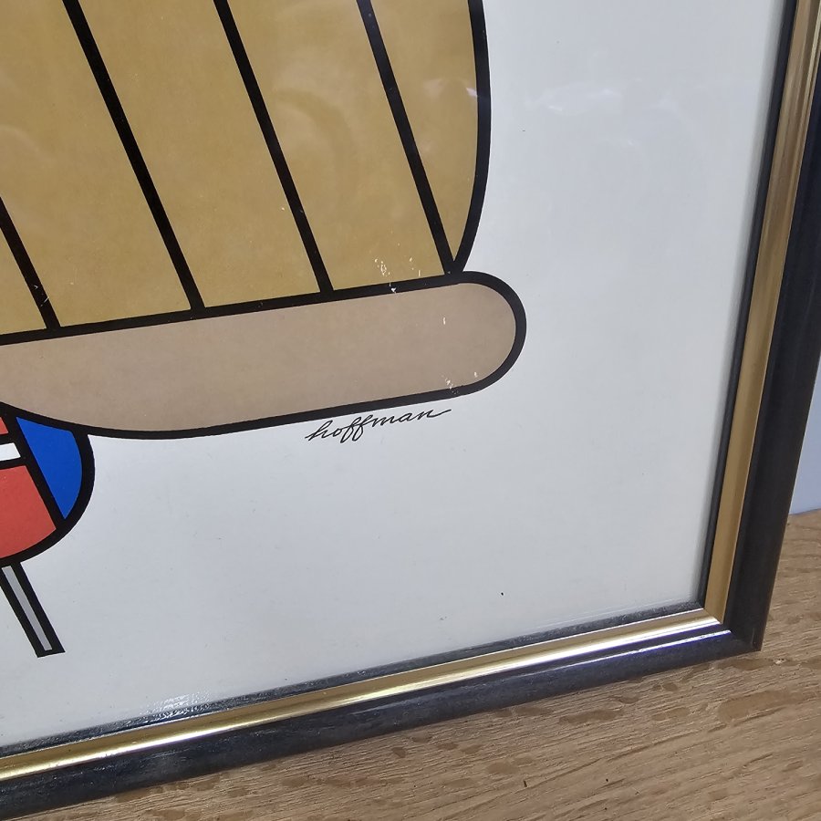 Original Denver 1976 Olympia-Poster / Plakat– Eishockey – Gene Hoffman – Offsetdruck – 90×60 cm gerahmt