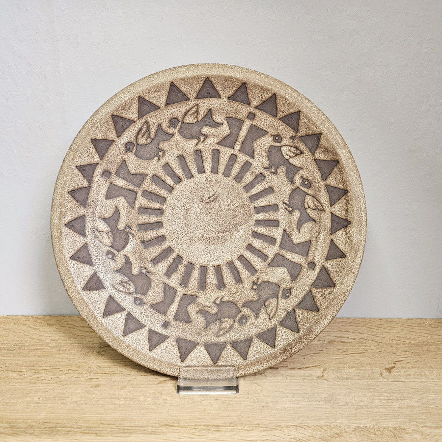 Ceramano – Wandteller „Agina“ Ø 36,5 cm (Design Hans Welling, 1960er)