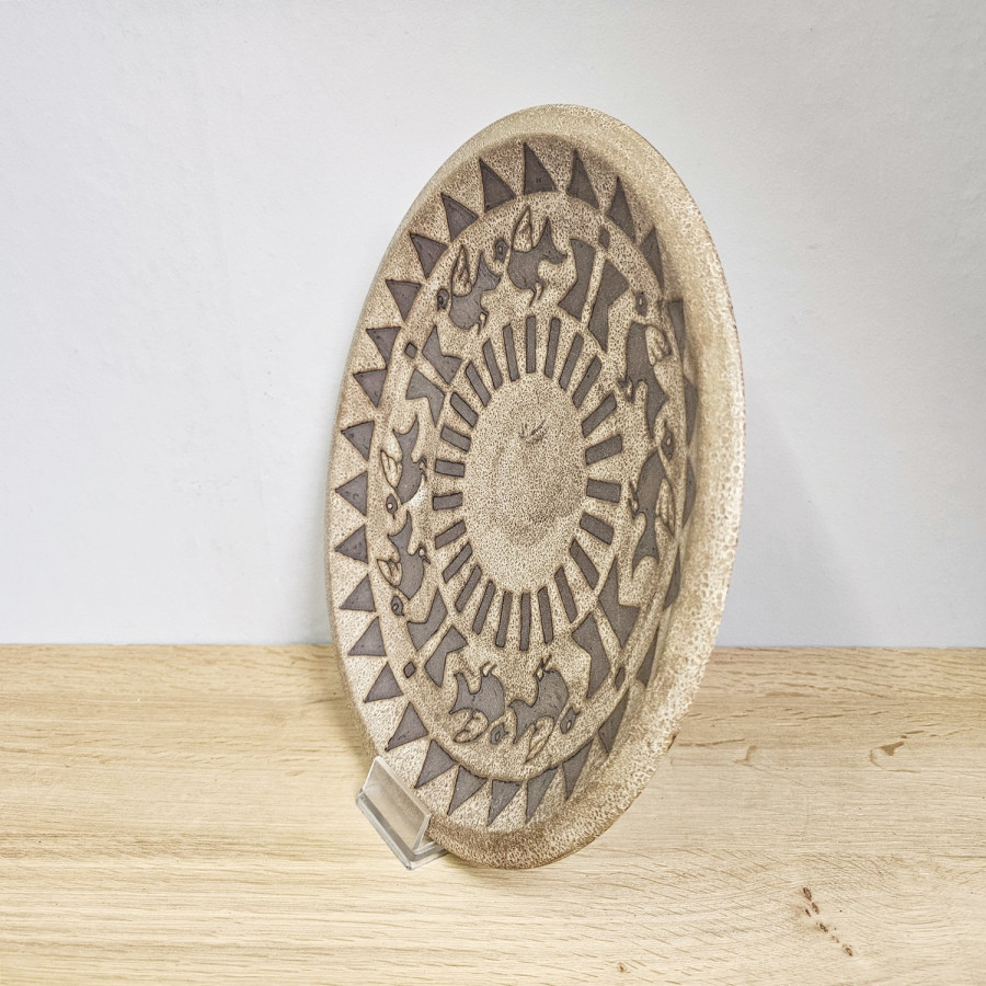 Ceramano – Wandteller „Agina“ Ø 36,5 cm (Design Hans Welling, 1960er)