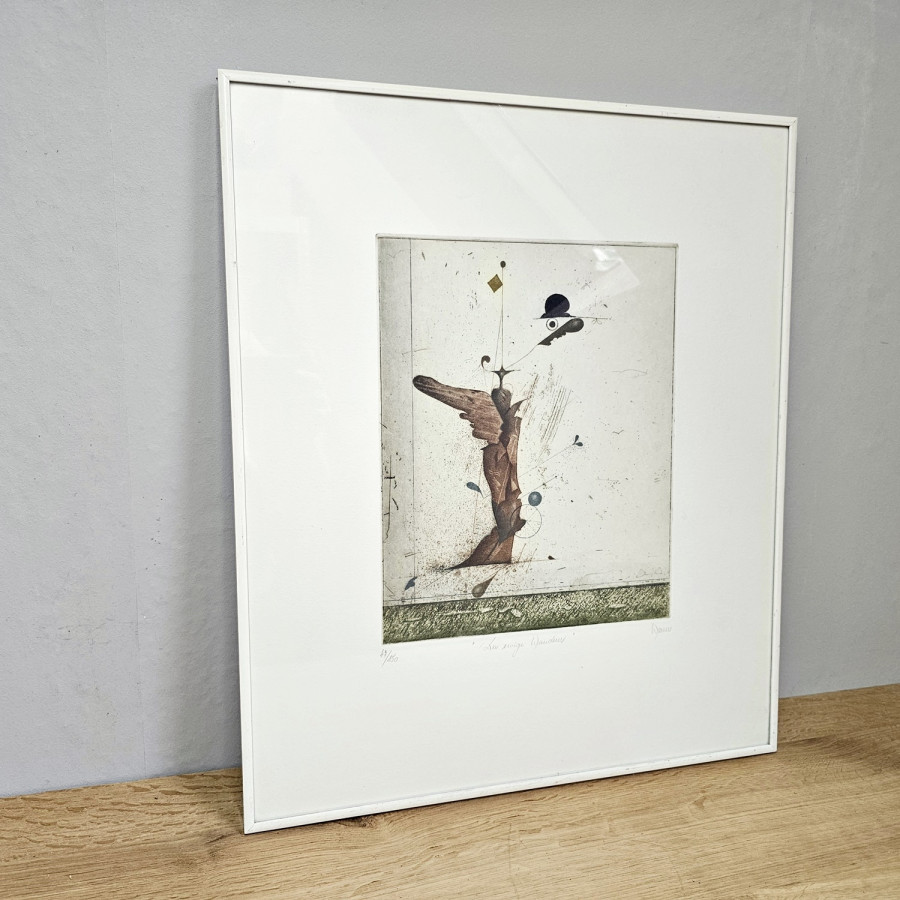 Josef Werner – Radierung „Der ewige Wanderer“ (handsigniert, Büttenpapier, Nr. 47/150, gerahmt) - Kopie