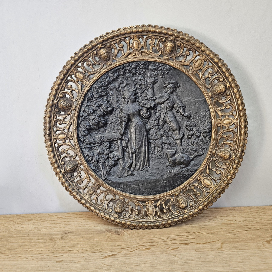 Relief  Plate “Trumpeter of Säckingen – The Surprise