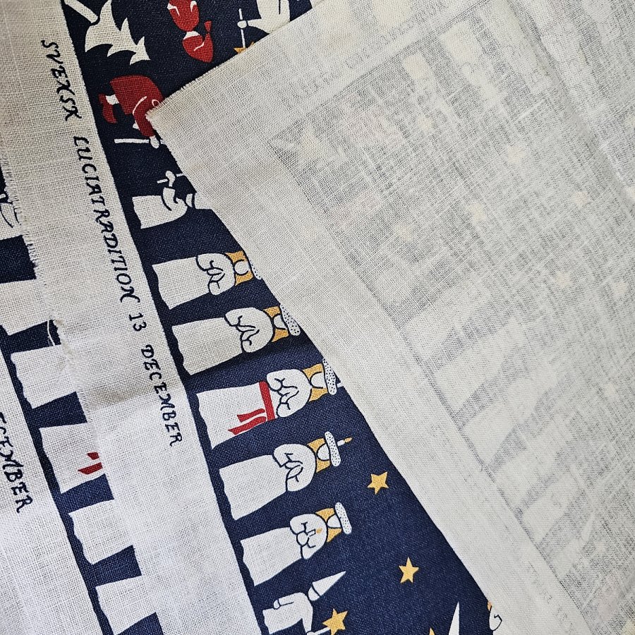 3 Lucia-Zug-Leinen-Deckchen, schwedische Tradition, Weihnachten, 42 × 42 cm, unbenutzt