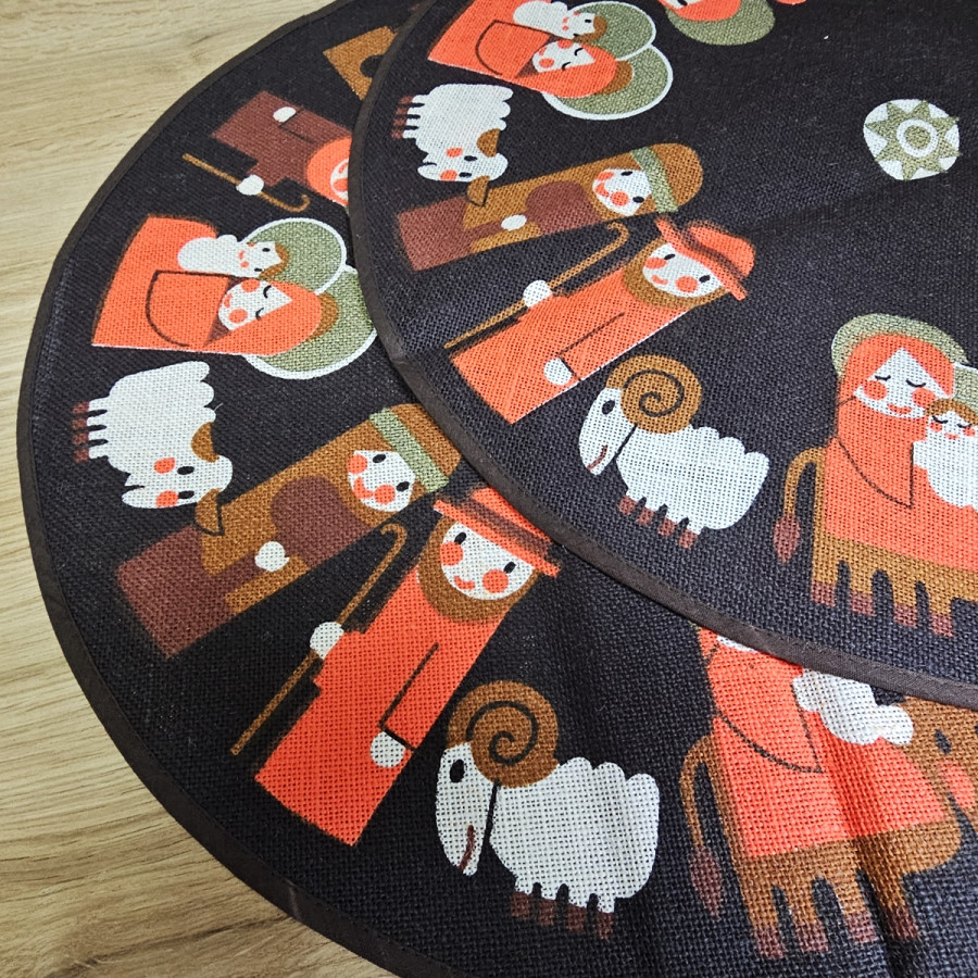 Södahl rundes Deckchen Set Bethlehem 70er