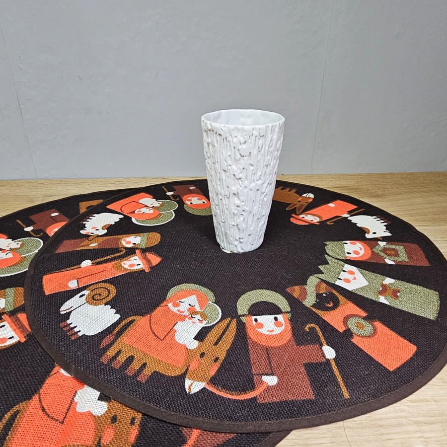 Södahl rundes Deckchen Set Bethlehem 70er