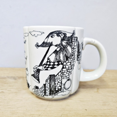 Rosenthal Bierkrug Till Eulenspiegel in Anhalt– Björn Wiinblad 1975 – Originalkarton