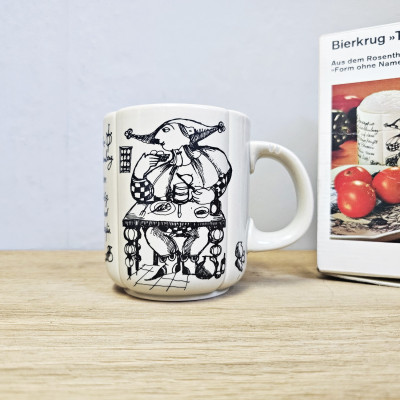 Rosenthal Bierkrug Till Eulenspiegel – Bamberg – Björn Wiinblad 1975 – Originalkarton