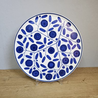 Melitta Stockholm Kuchen- / Tortenplatte – Kobaltblüte – 70er Jahre – ca. 30 cm