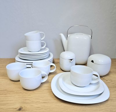 Kaffeeservice Rosenthal Suomi weiß  für 6 Personen , Design Timo Sarpaneva 70er Jahre