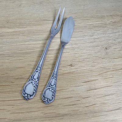 HALISO Solingen Servierset mit Serviermesser und Vorlegegabel – versilbert 100