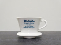 Melitta Schnell-Filter 101 Deutsches Reichspatent ovale Platte , blaue Schrift 30er Jahre