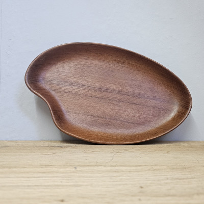 Teakholzschale, nierenförmig, 1950er/60er, Midcentury, dänisches Design