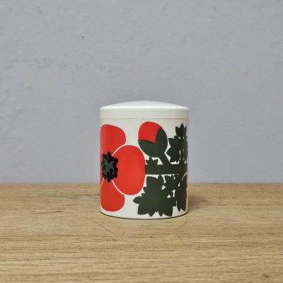 Laurids Lønborg Vorratsdose • Klatschmohn Dekor • Danish Melamin 70er