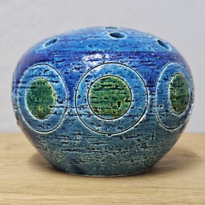 Bitossi Aldo Londi Flower Frog Ikano Keramik Steckvase Italien 60er