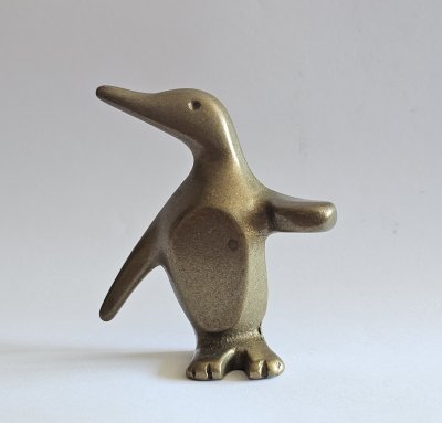 Walter Bosse Pinguin aus Messing – Vintage Tierfigur, 7 cm