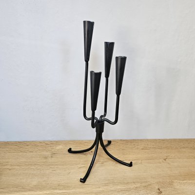 Mid-Century Kerzenständer aus Schmiedeeisen • Skandinavisch Modern