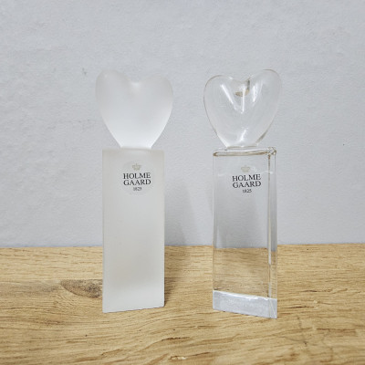 2 Holmegaard Herz-Kerzenhalter , Anja Kjær „Hearts & Roses“, ca. 2003