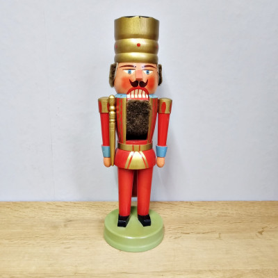 Erzgebirge Nussknacker – 1970er Jahre, gedrechselte Holzkunst, 36,5 cm