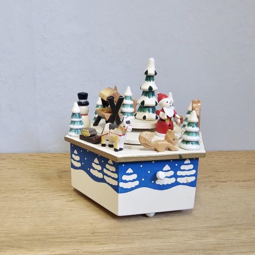 Alte Erzgebirge Weihnachts-Spieluhr • DDR Spieldose „Jingle Bells“ • 1970er–80er Jahre