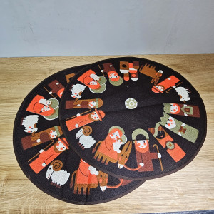 Södahl rundes Deckchen Set Bethlehem 70er